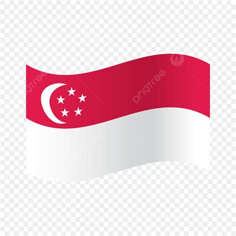 Ondas De La Bandera Nacional De Singapur PNG Singapur País Nacional