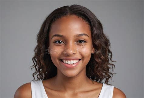 Portrait View Of A Regular Happy Smiling Dominica Girl Ultra Realistic