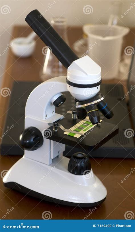 microscope  table stock photo image  research