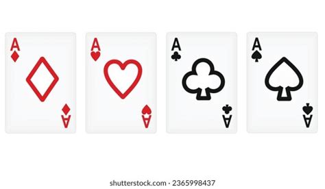 Four Aces Cards Vector Illustration Stock Vector (Royalty Free ...