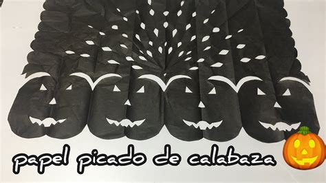 PAPEL PICADO DE CALABAZA PARA HALLOWEEN FÁCIL DE HACER YouTube