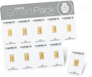 10 X 2 G Goldbarren C Hafner SmartPack