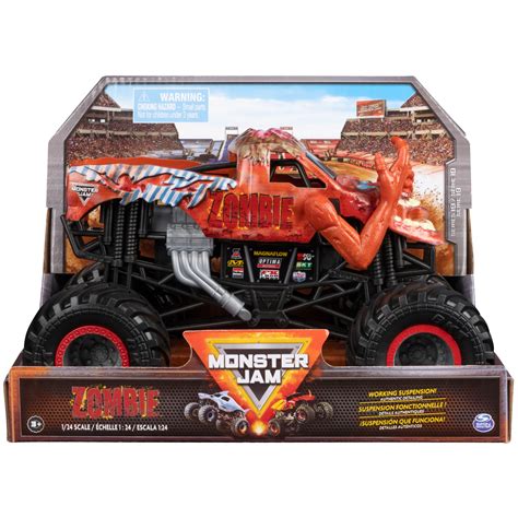 Monster Jam, Official Zombie Monster Truck, Collector Die-Cast Vehicle ...