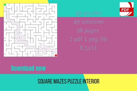 Square Maze Puzzles Printable Paper Graphic By Prottayon · Creative Fabrica