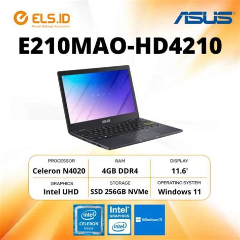 Promo Laptop Asus E Mao Hd Celeron N Gb Ssd Gb W