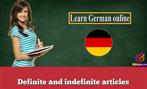 Definite And Indefinite Articles Learn German Online