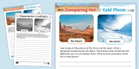Hot Or Cold Places Sorting Worksheet