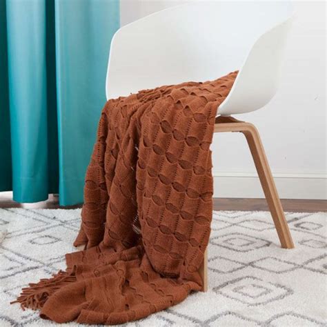 Knit Throw Tassel Blanket Apollobox