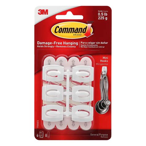 Command Mini Hooks White Shop Hooks Picture Hangers At H E B