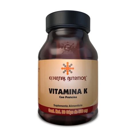 Vitamina K Essential Nutrition 30 Cápsulas Walmart En Línea