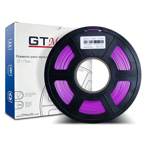 Filamento Pla Ultra Silk Mm Gtmax D Roxo Kg Loja D