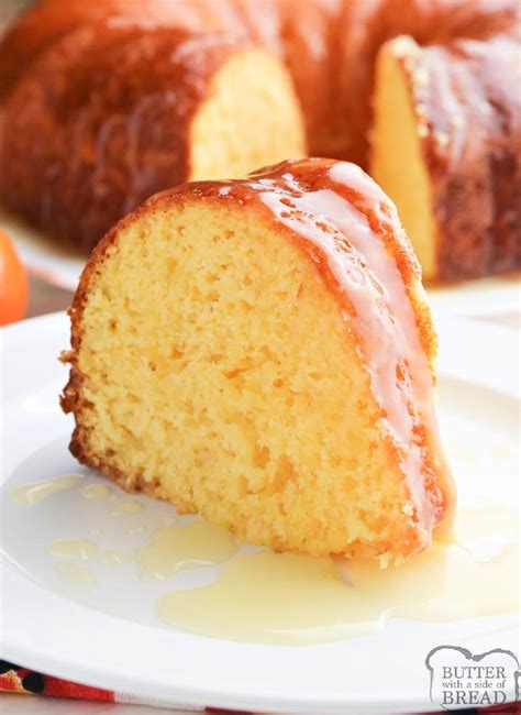 Orange Juice Bundt Cake Butter With A Side Of Bread