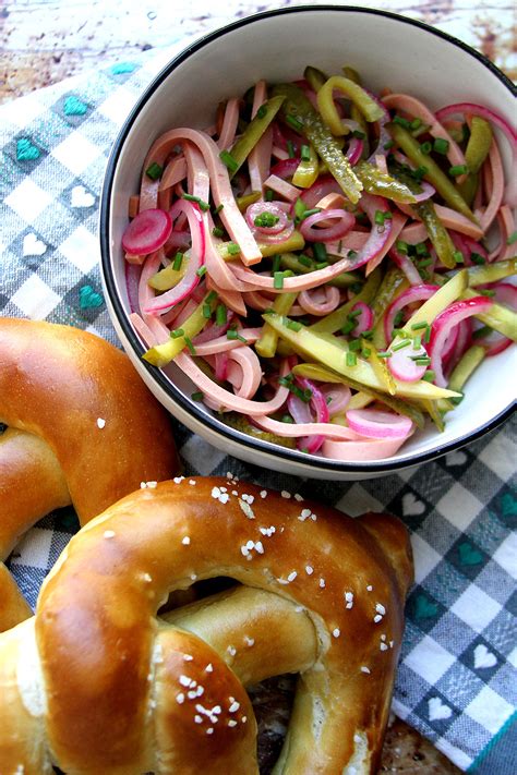 Bayerischer Wurstsalat Bavarian Style Sausage Salad A Cup Of Sugar A Pinch Of Salt