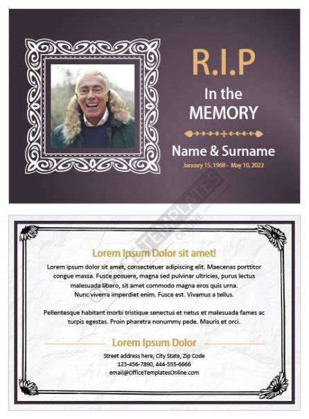 Best Your Tribute Obituary Template Word | Steemfriends