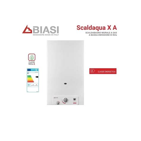 Acquista SCALDABAGNO A GAS BIASI SCALDAQUA X 14A LOW NOX CAMERA