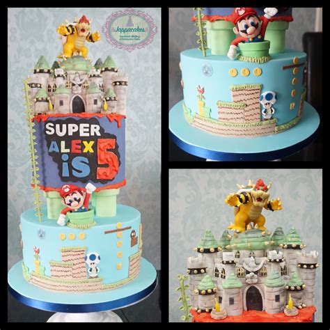 Super Mario Birthday Cake With Bowser And His Castle Mario Birthday