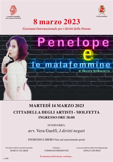 Quindici Molfetta Penelope E Le Malafemmine Domani Evento Della