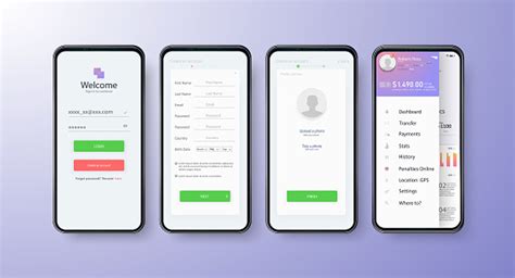 App Ui Kit Untuk Aplikasi Seluler Atau Situs Web Responsif Dengan Tata