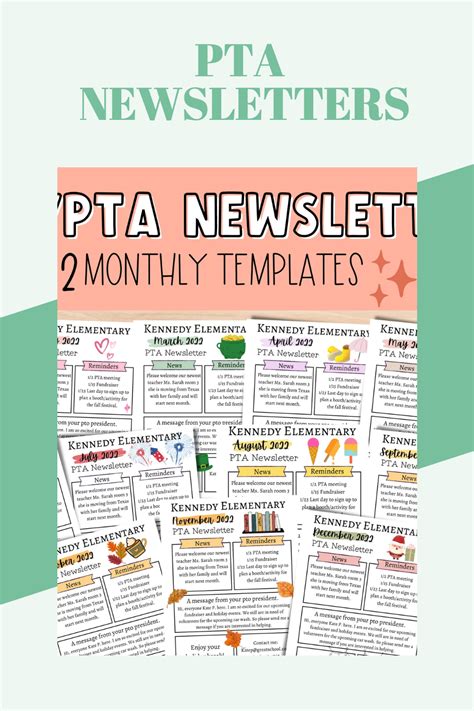 Yearly Pto Pta Newsletter Editable Template Printable Flyer Etsy Artofit