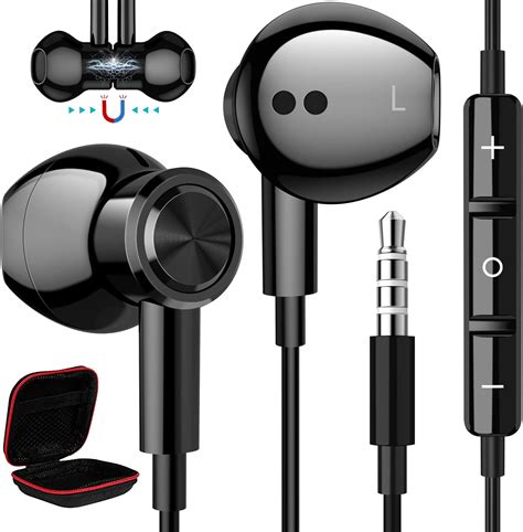 Amazon.com: 3.5mm Headphones Wired Earbuds with Microphone Noise