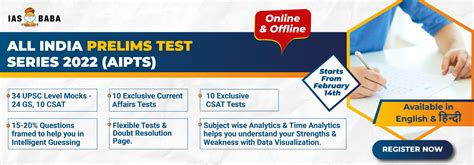 Admissions Open All India Prelims Test Series Aipts 2022