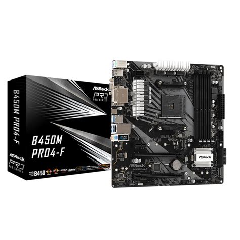 Tarjeta Madre ASROCK B450M PRO4 F Socket AM4 AMD RYZEN MicroATX HB