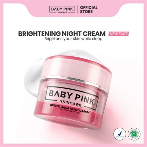 Jual Baby Pink Skincare Brightening Night Cream With Niacinamide Gr