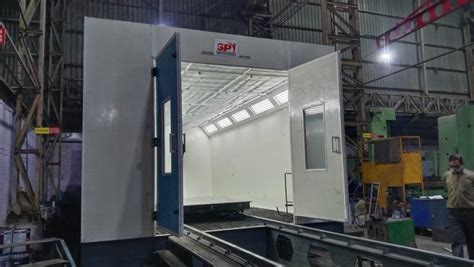 White Industrial Paint Booth Automation Grade Semi Automatic Booth