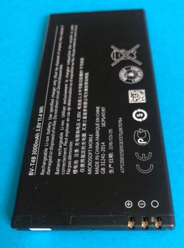 Batterie Originale Microsoft Bv T B Mah Wh Lumia Xl Dual Sim