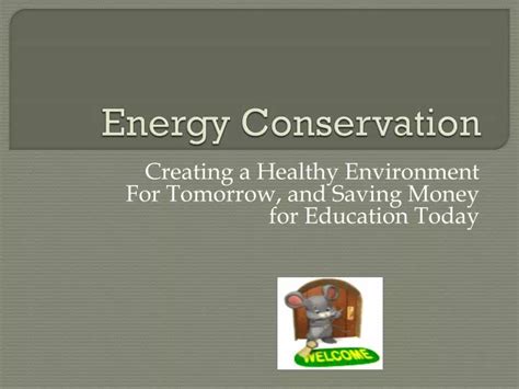 Ppt Energy Conservation Powerpoint Presentation Free Download Id