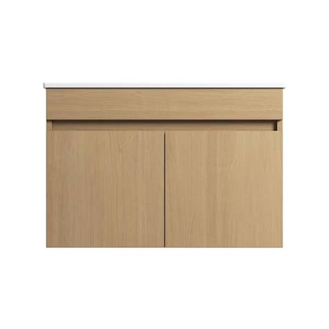 JimsMaison 36 In W X 18 In D X 20 In H Wall Mounted Bath Vanity In