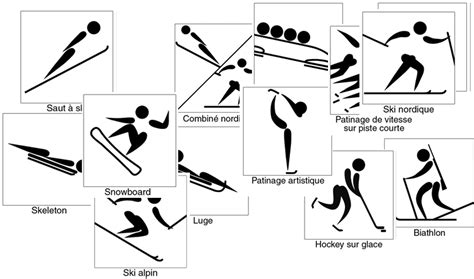 Les Pictogrammes Des Sports D Hiver