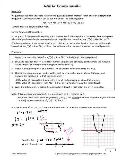 36 Polynomial Inequalities Section 3 Polynomial Inequalities 1