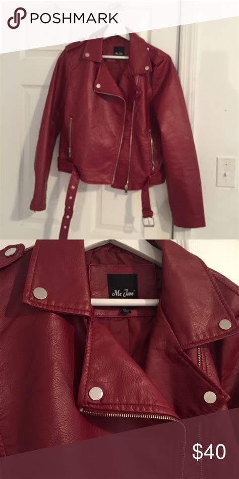 Red Faux Leather Jacket Leather Jacket Faux Leather Jackets Jackets