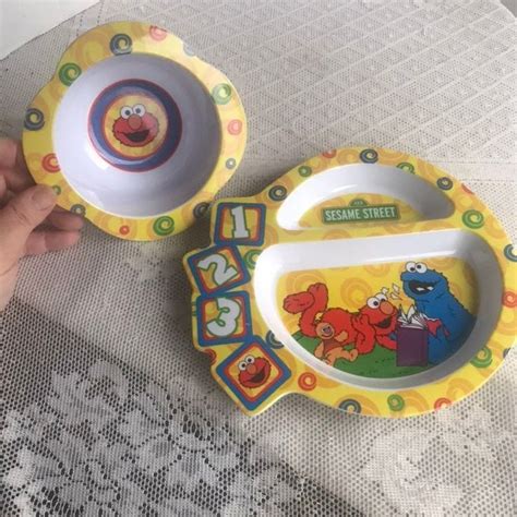 Sesame Street Elmo Bowl Plate Mercari Sesame Street Elmo Elmo