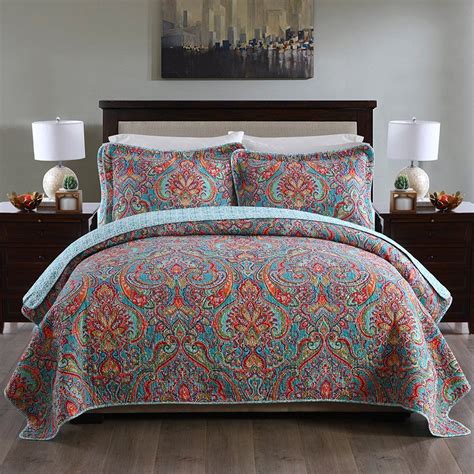 Newlake Bohemian Floral Pattern Bedspread / Bohemian Bedspread Set ...