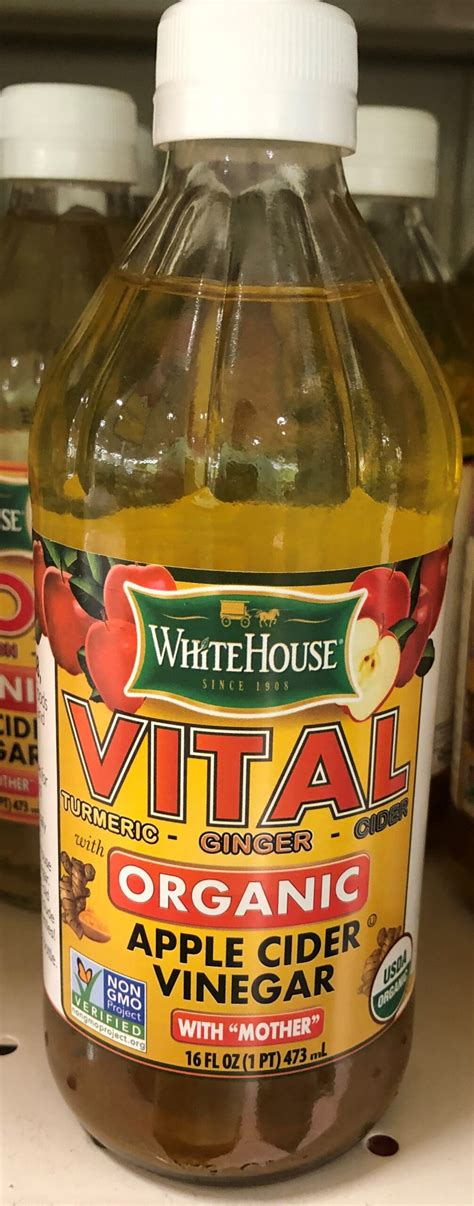 White House Vital Organic Apple Cider Vinegar With Mother 16oz Bottle Drink Jt Outfitters