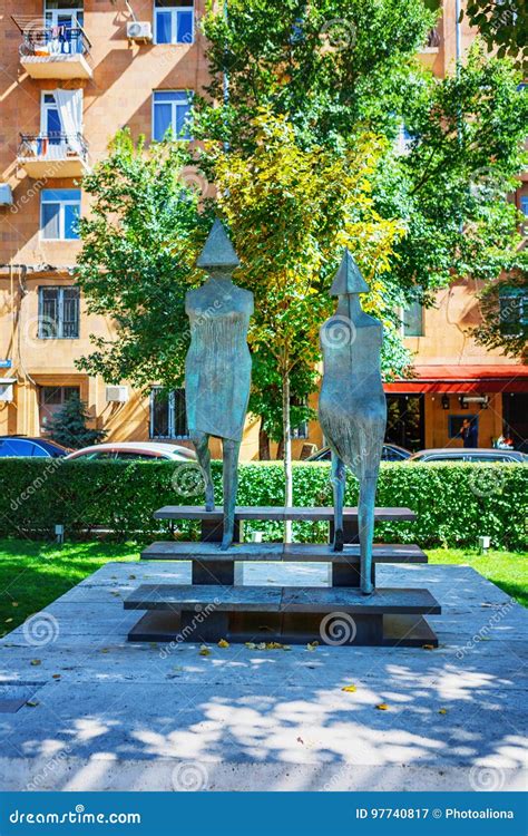 Yerevan Armenia September The Sculpture Stairs Located