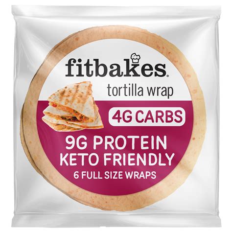 Fitbakes Tortilla Wraps Low Carb Low Calorie High Protein