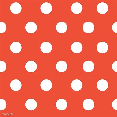 Red And White Seamless Polka Dot Pattern Vector Free Image By