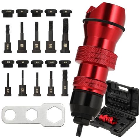 Electric Rivet Nut Gun Adapter Cordless Riveting Tool Insert Nut Drill