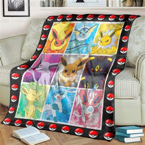 Pokemon Eevee Evolution Blanket Hot Sale 2024