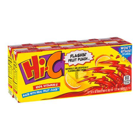 Hi C Fruit Juice Boxes Flashin Fruit Punch 10 Ct Reviews 2021