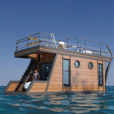 New Design House Boat Aluminum Pontoon Houseboat for Sale - China ...