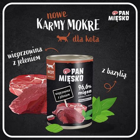 Pan Mięsko Wieprzowina z Jeleniem 400g Mokra Karma Dla Dorosłych Kotów