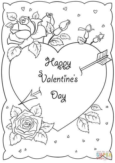 Printable Coloring Valentines Day Cards