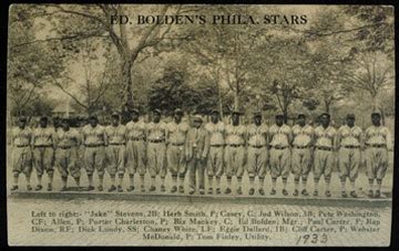 1933 Philadelphia Stars Postcard