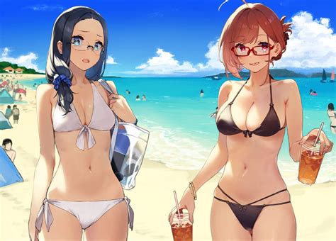 M Bikini Cleavage Megane Swimsuits Yande Re