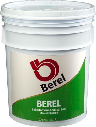 Berel Sellador Vinilico Blanco Entintable Cubeta 19lt Meses Sin Intereses