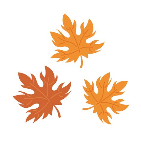 Autumnal maple leaves 2D cartoon object. Cozy autumn season. October ...